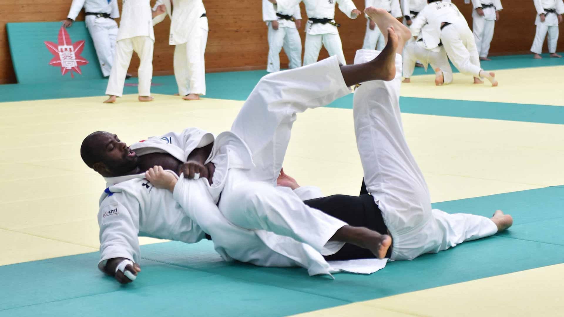 Image for the title: France get judo mixed team gold as Riner makes history 