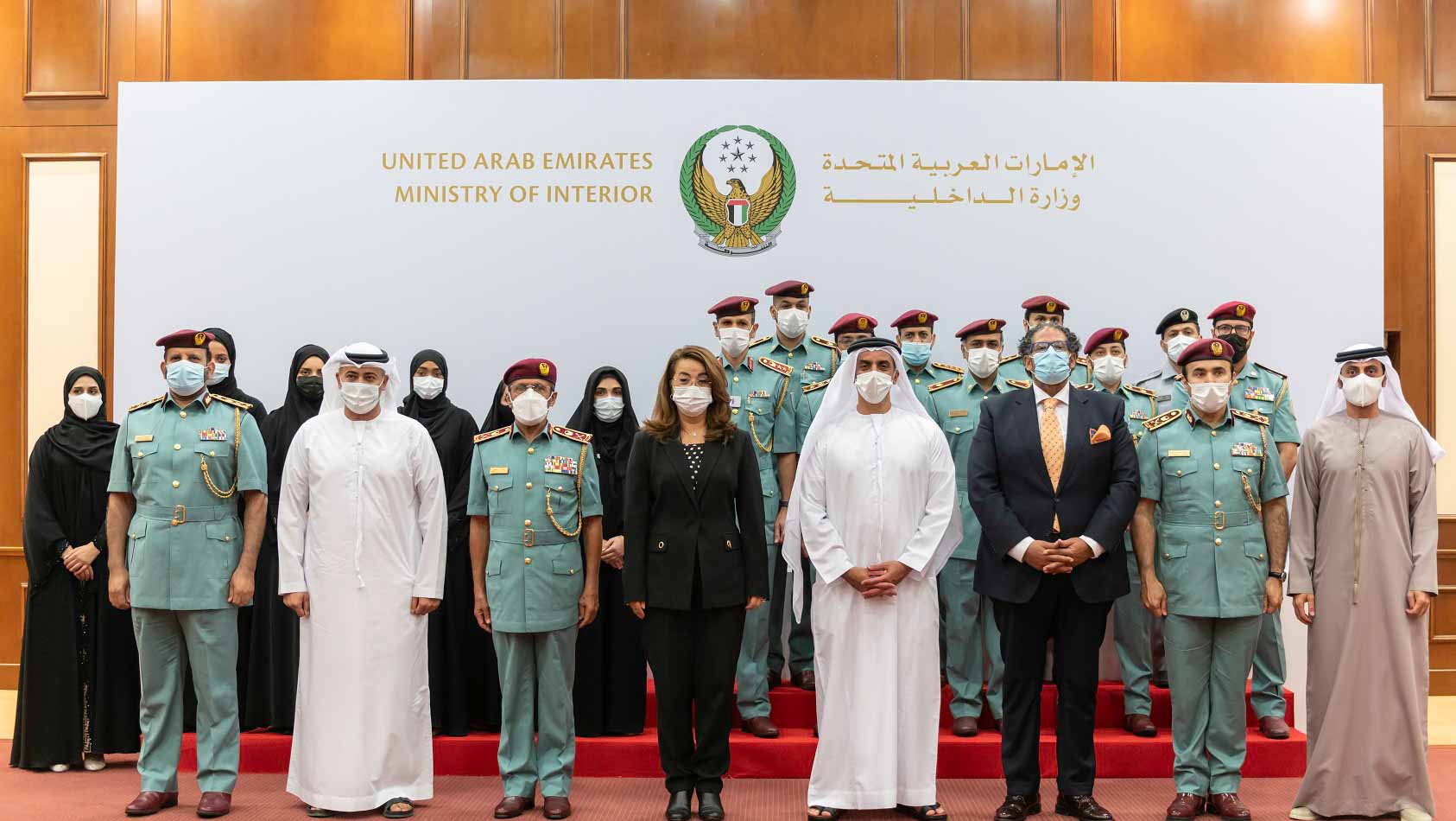 Image for the title: Saif bin Zayed meets UNODC Executive Director, attends MoI grad. 
