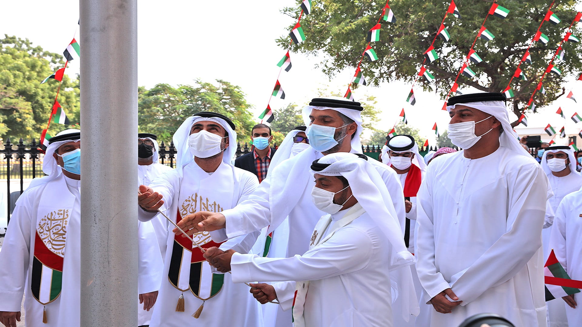 Image for the title: Sharjah Public Works celebrates Flag Day 