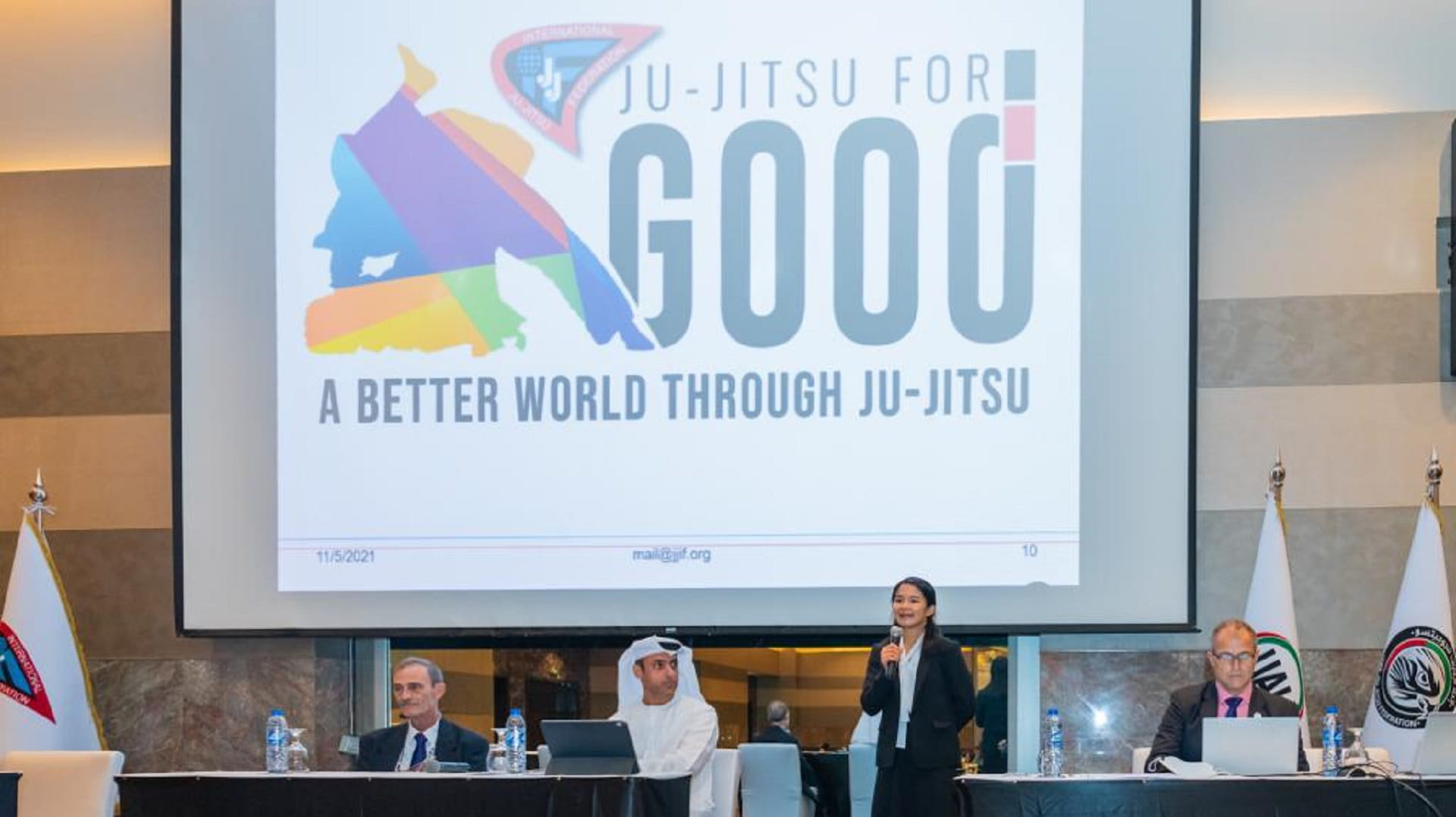 Image for the title: UAE-backed Theodoropoulos re-elected JJIF pres. by acclamation 