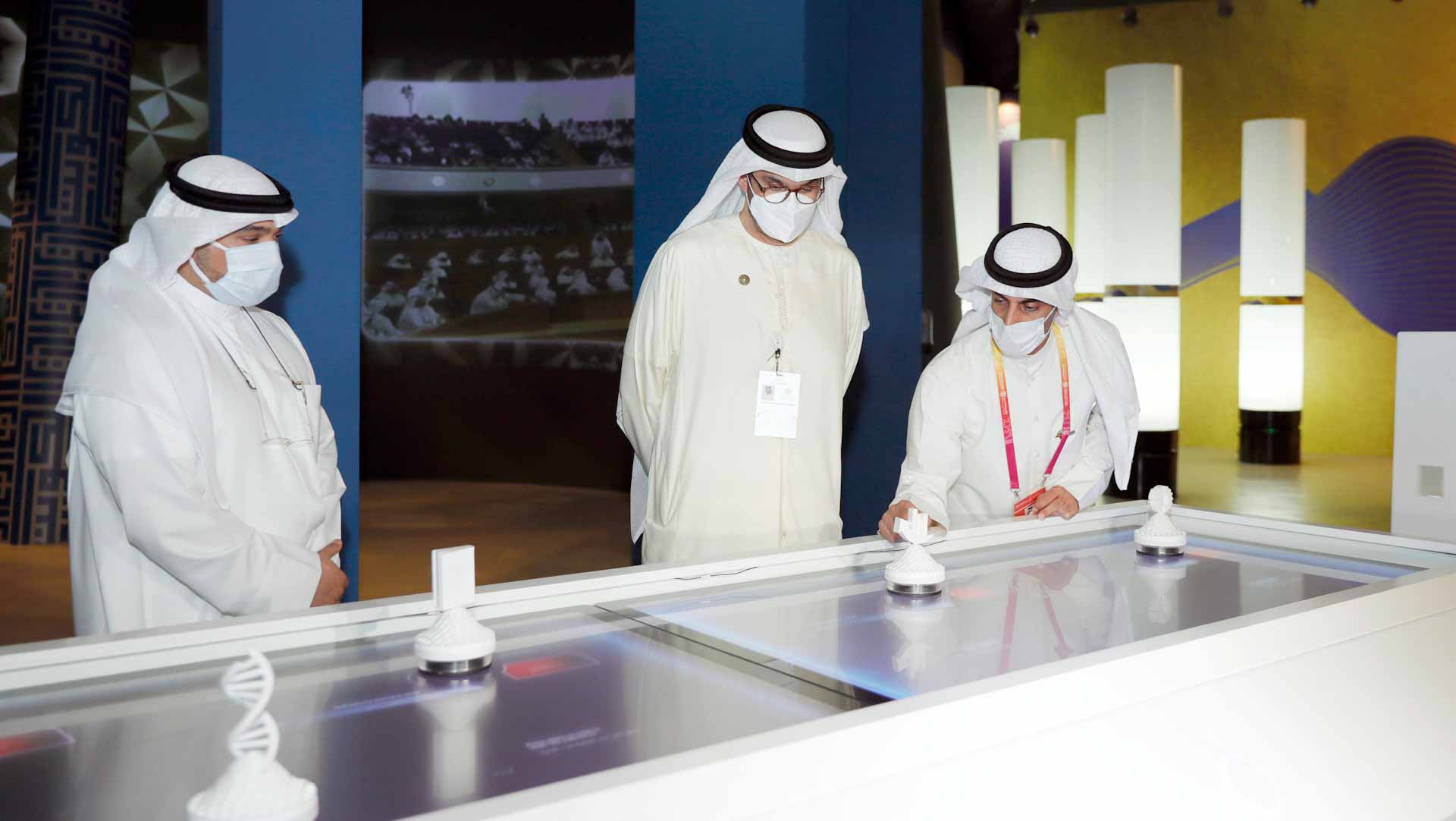 Image for the title: Al Jaber visits pavilions of Austria, US and Kuwait at Expo 2020 