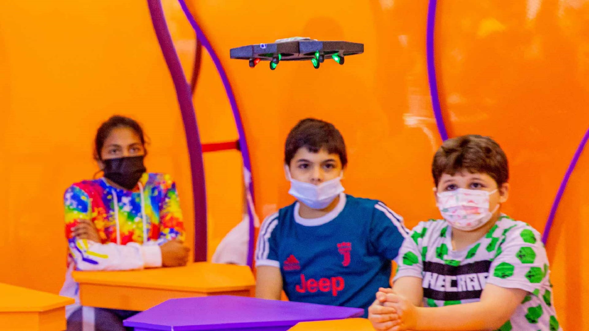 Image for the title: UAE schoolchildren spend an exciting day piloting drones at SIBF 