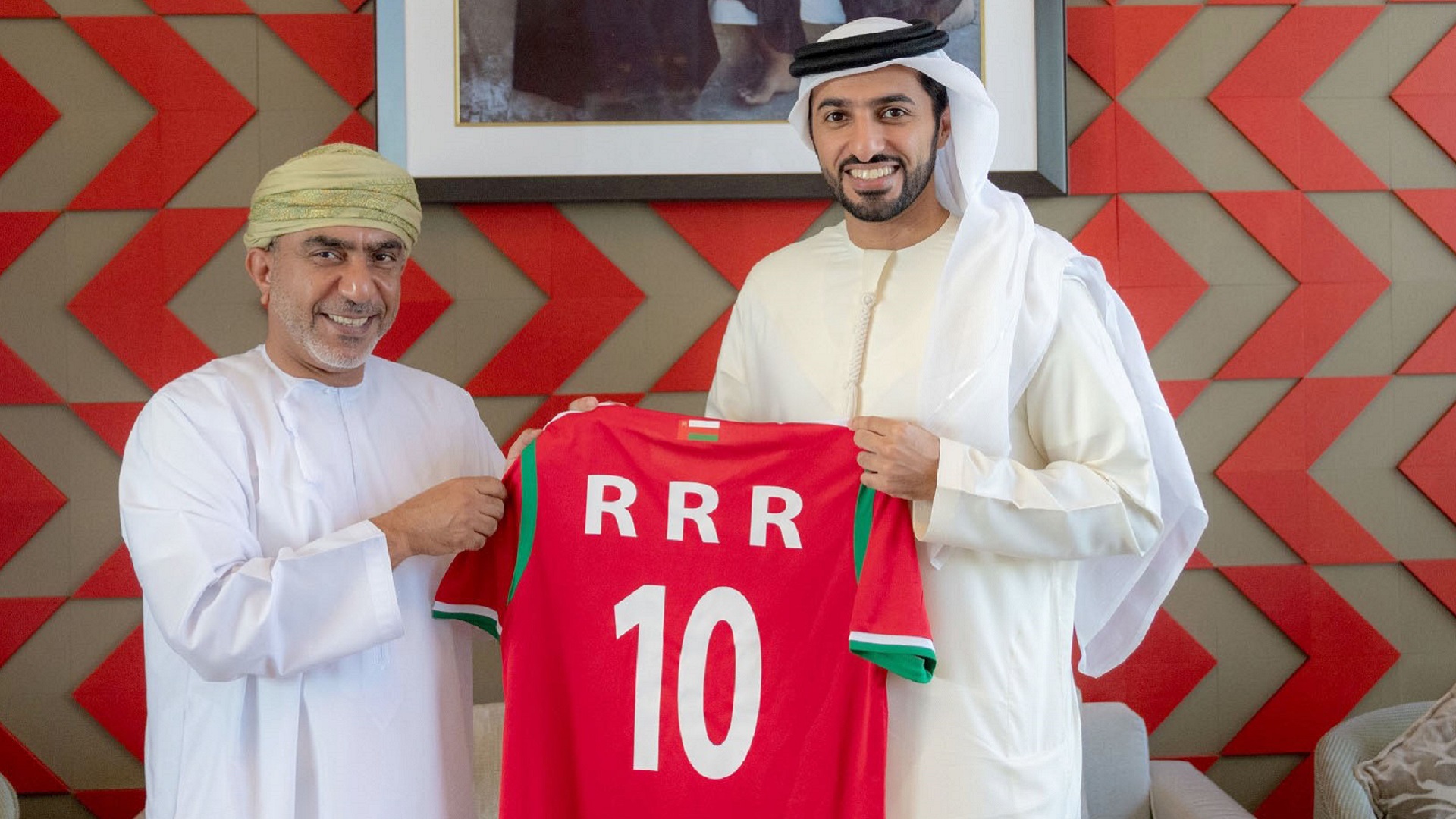 Image for the title: Rashid bin Humaid receives President of Oman Football Association 
