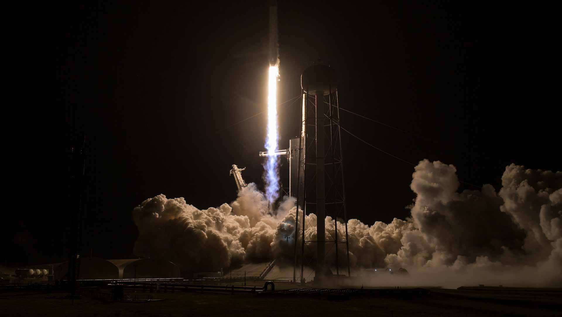 Image for the title: NASA, SpaceX launch 4 more astronauts into orbit  