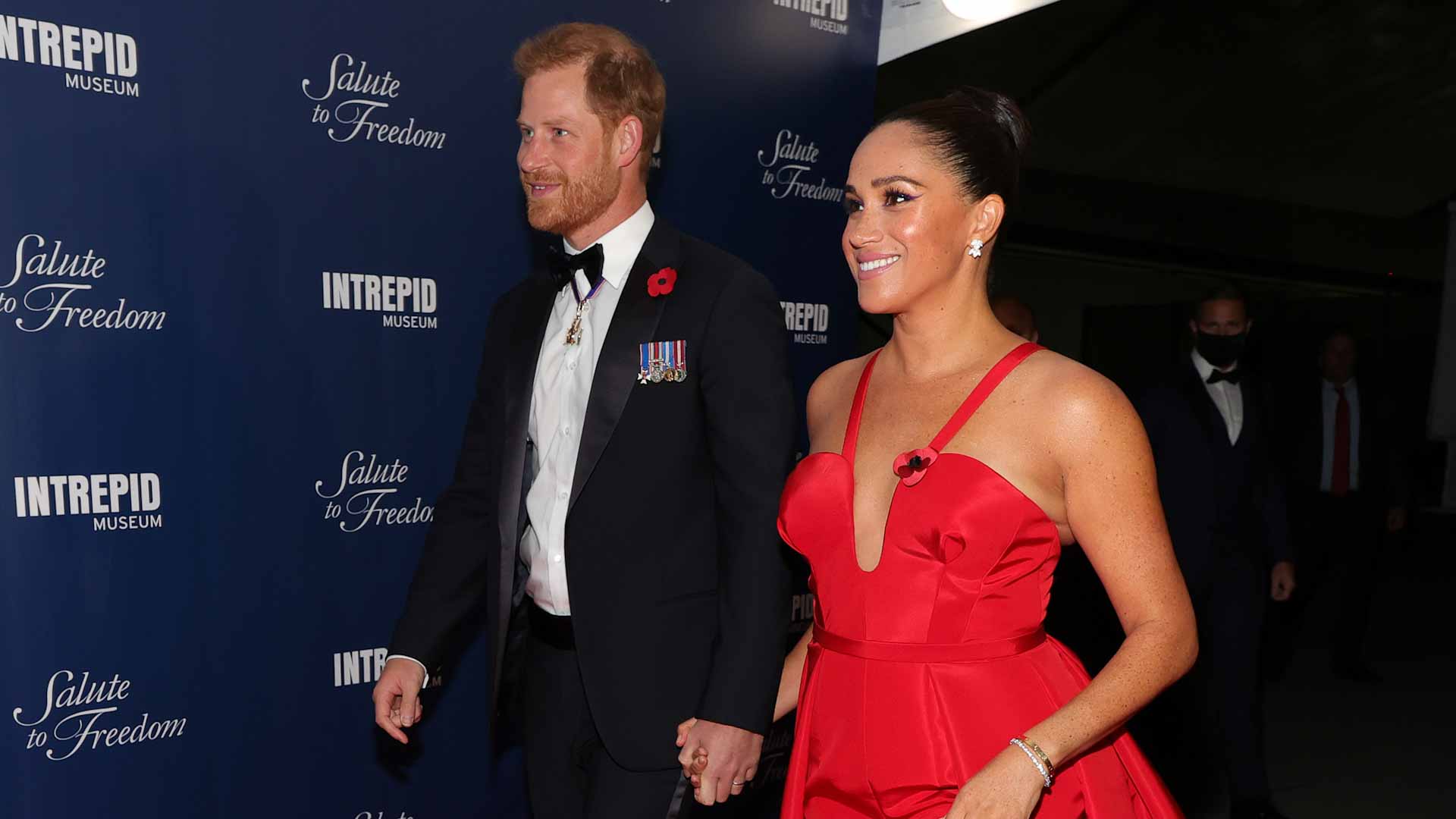 Image for the title: Harry, Meghan rock red carpet at NY gala honouring veterans 