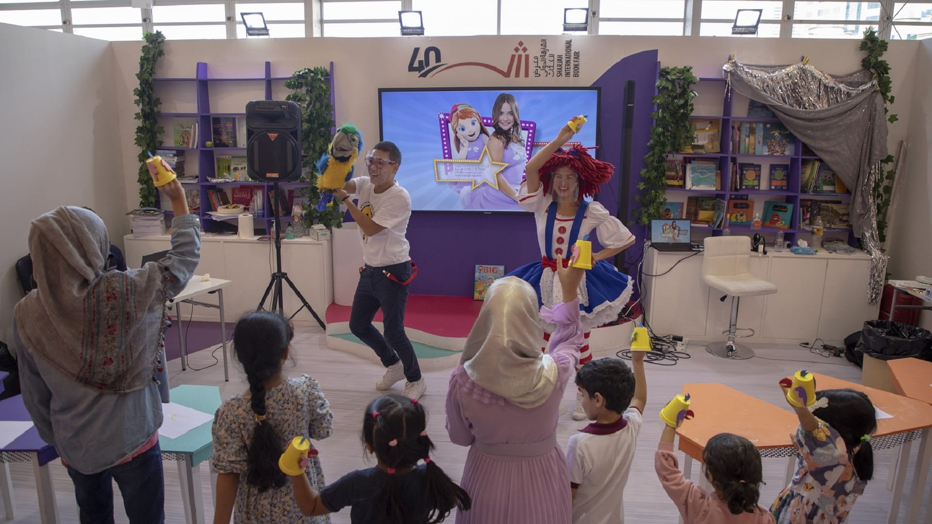 Image for the title: Kids imbibe life lessons through dramatised workshops at SIBF 