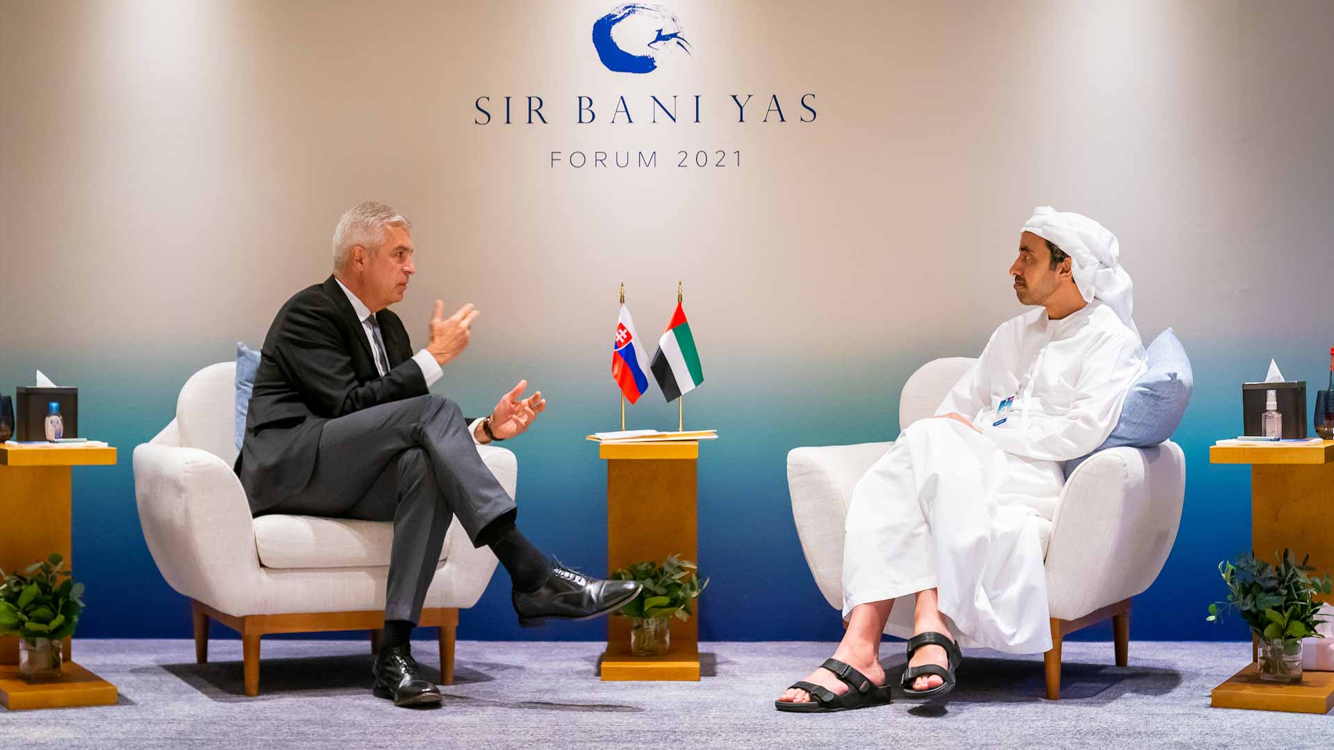 Image for the title: Abdullah bin Zayed receives Slovak FM 