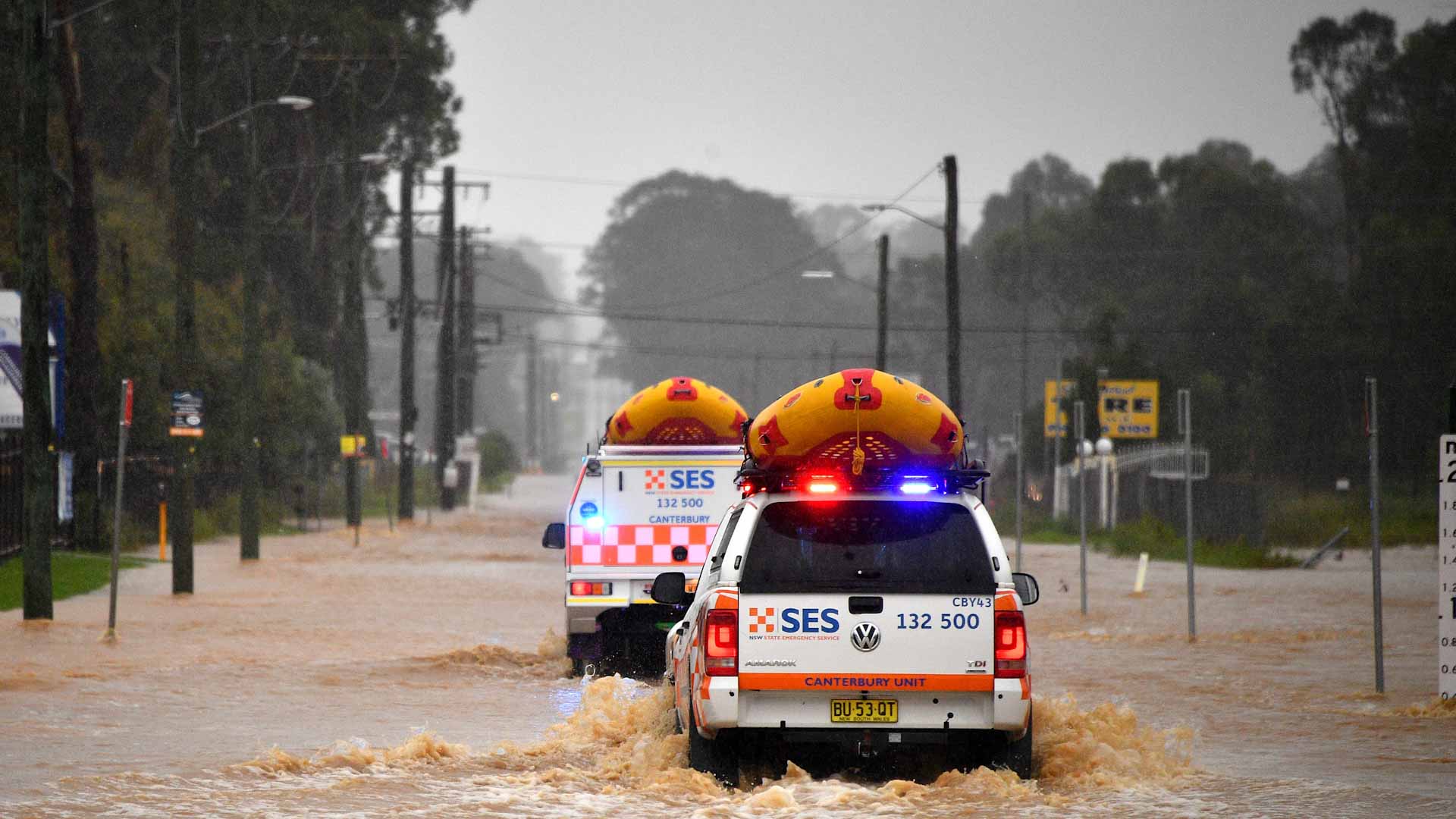 Image for the title: Torrential rains put swaths of southeast Australia at flood risk 