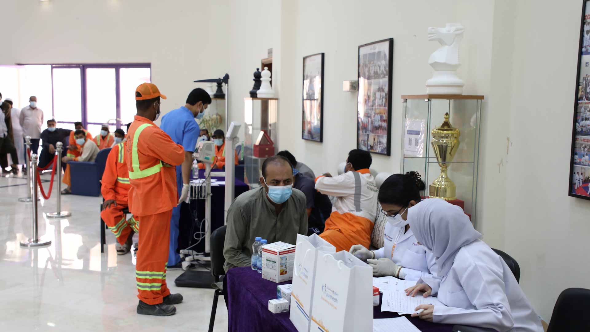 Image for the title: Al Dhaid Sports Club conducts medical examinations for diabetes 