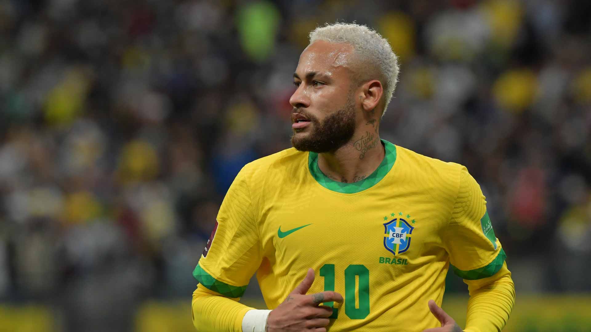 Image for the title: Neymar ruled out of Argentina clash with thigh pain 