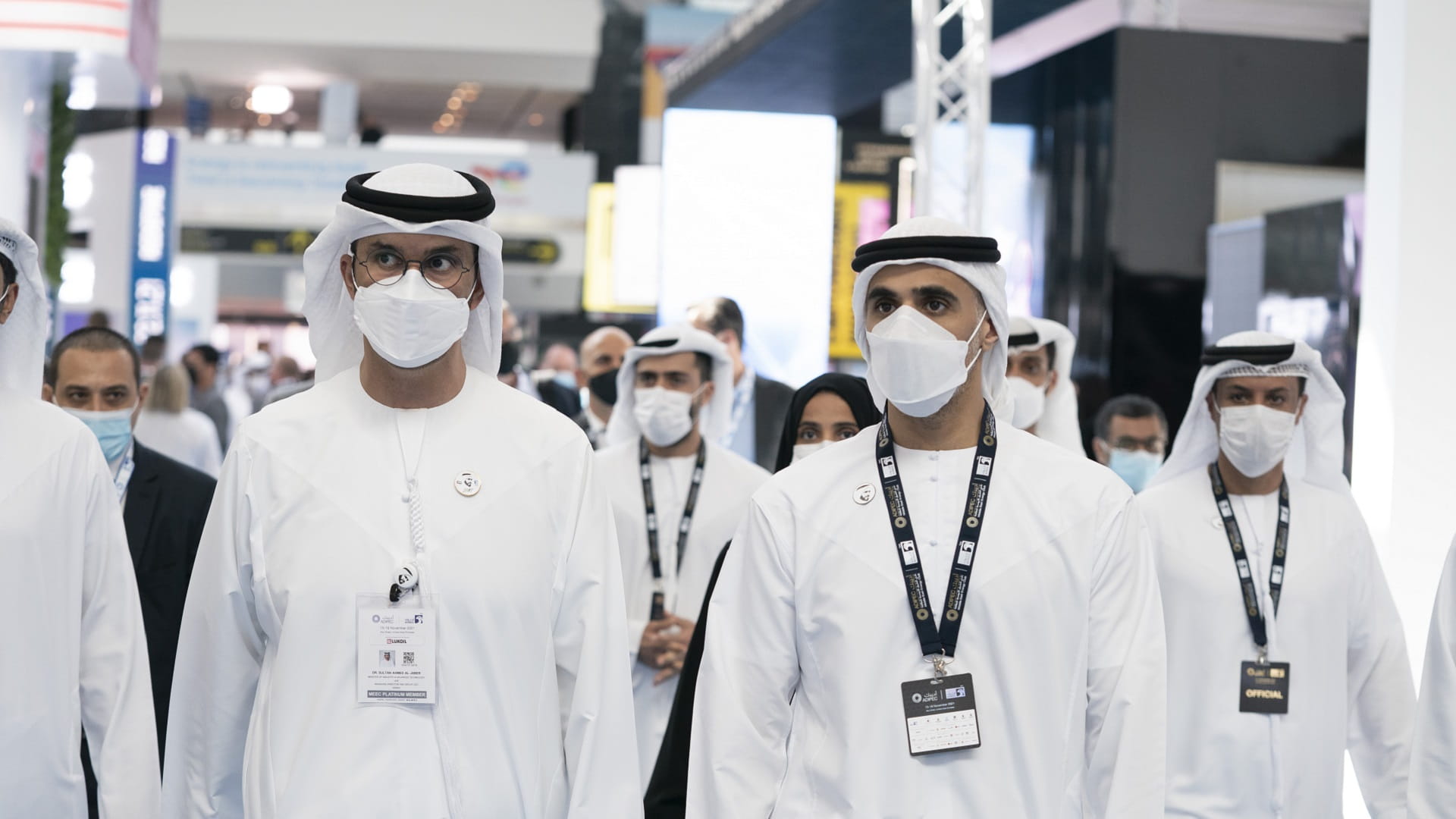 Image for the title: Khaled bin Mohamed bin Zayed tours ADIPEC 2021 