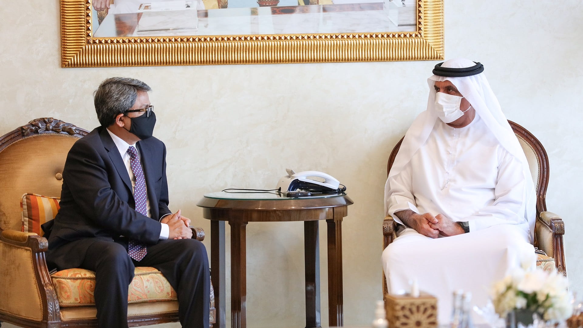 Image for the title: RAK Ruler receives Minister of State for FA of Bangladesh 