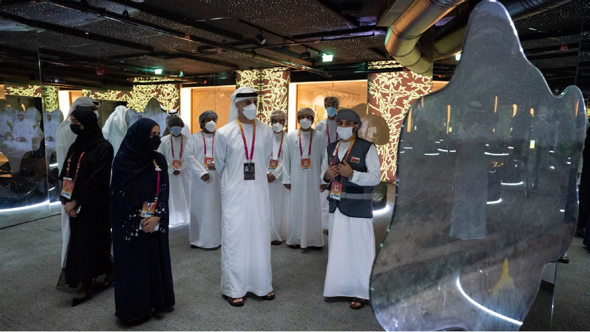 Image for the title: Khaled bin Mohamed visits pavilions of KSA, Oman at Expo 2020 