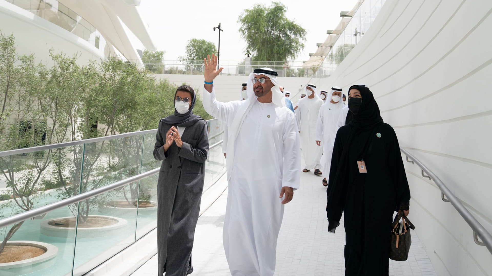 Image for the title: Mohamed bin Zayed visits UAE Pavilion at Expo 2020 Dubai 