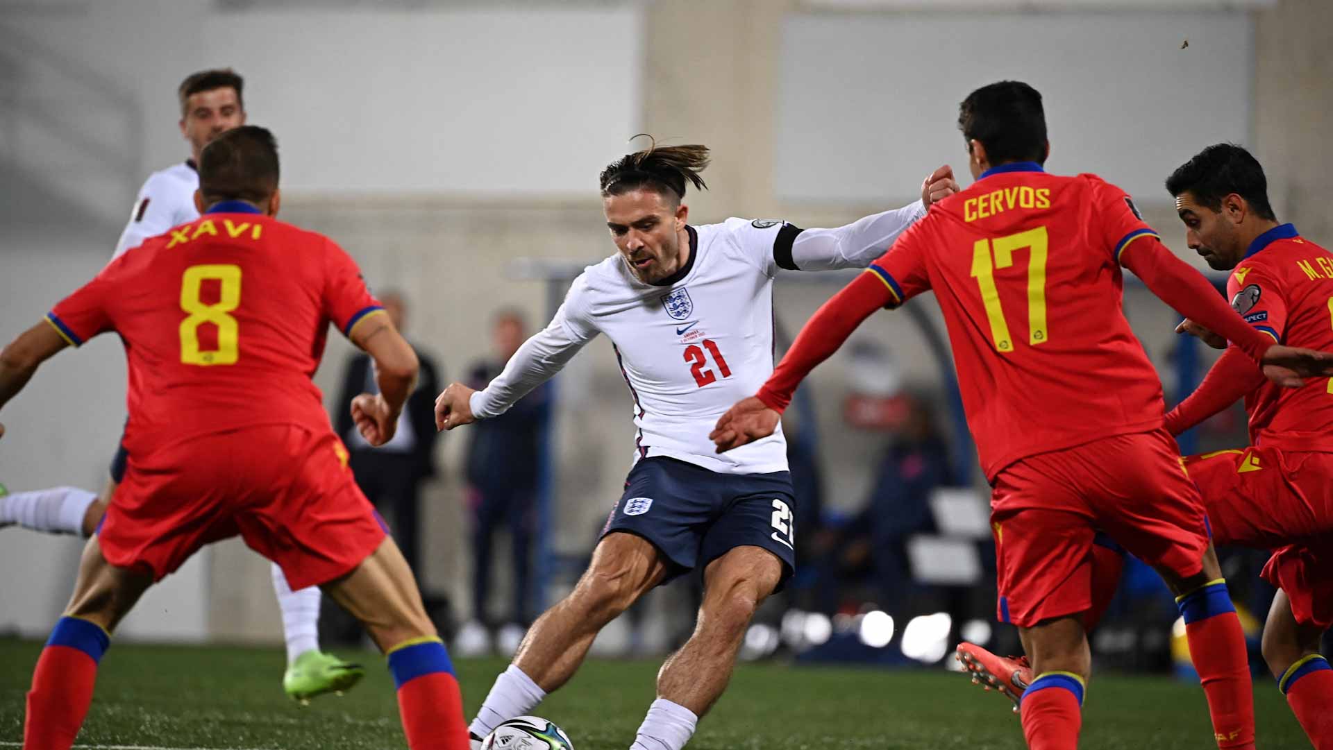 Image for the title: Grealish opens England account in 5-0 win over Andorra 