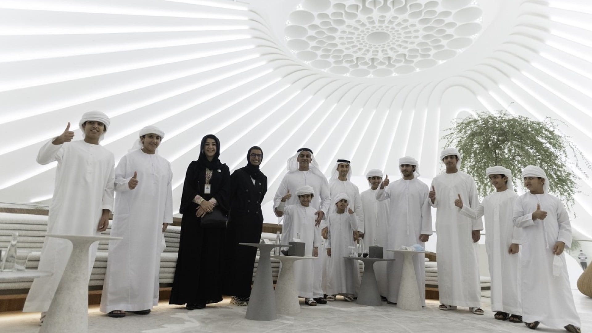 Image for the title: Saif, Khalid bin Zayed tour Expo 2020 Dubai 