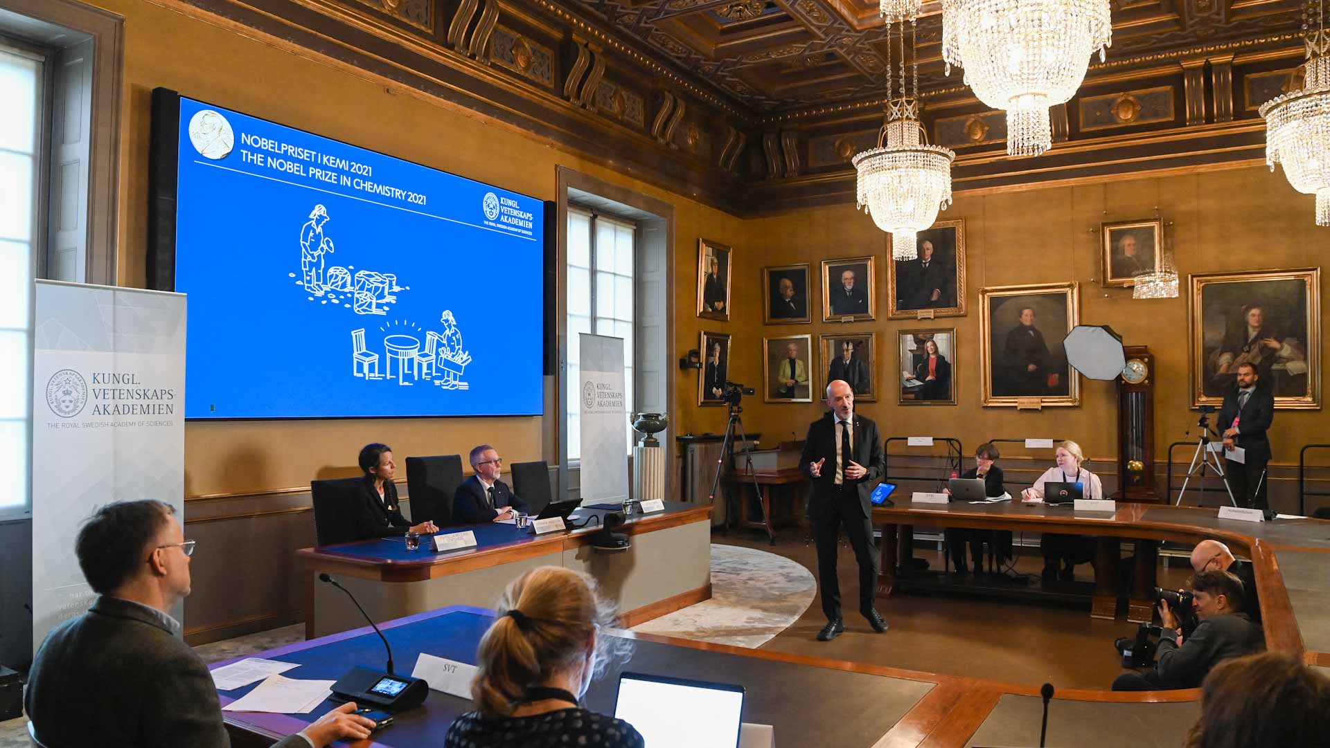 Image for the title: Economics Prize wraps up unpredictable Nobel season 