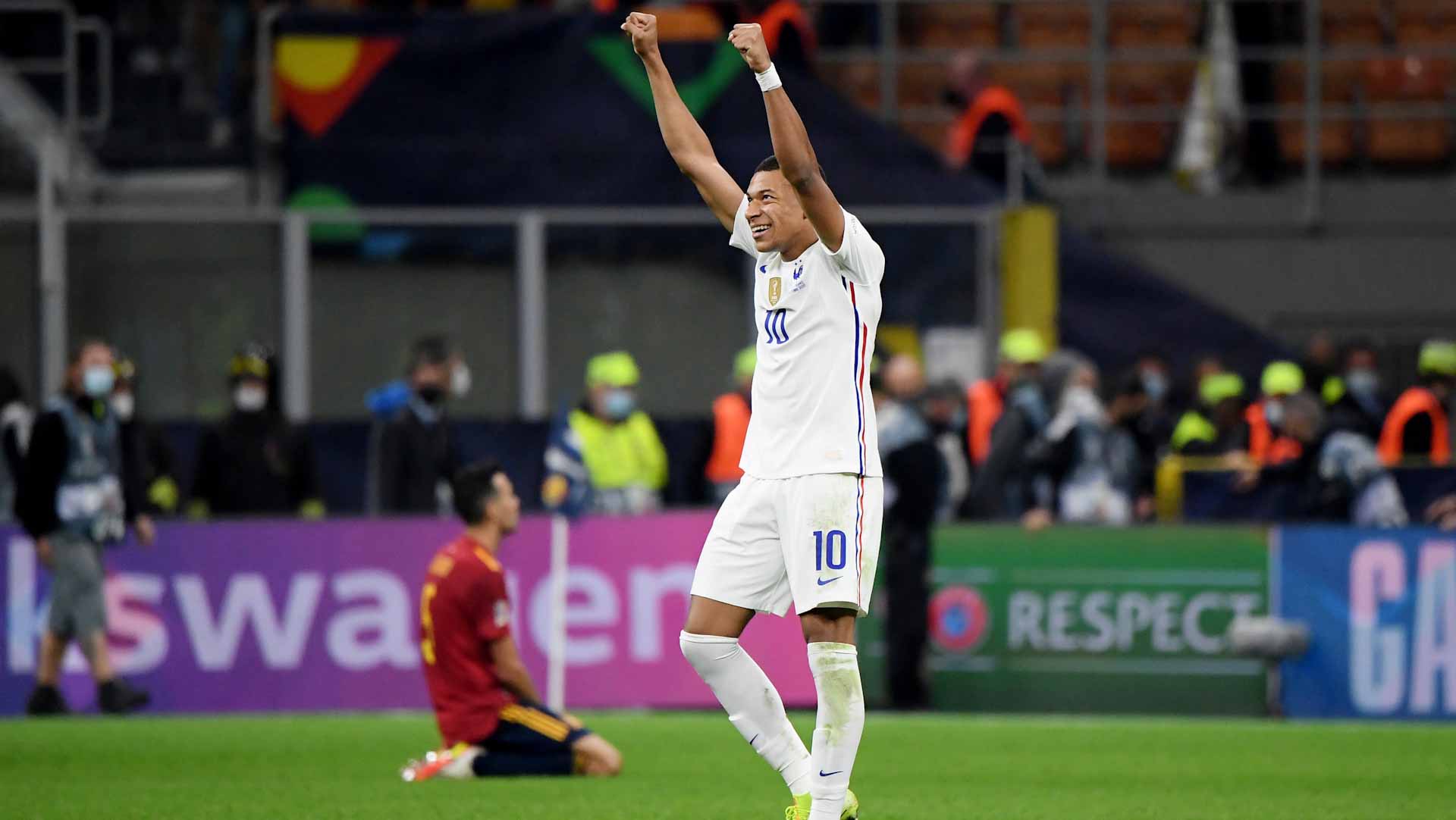 Image for the title: Mbappe winner as France beat Spain in Nations League final 