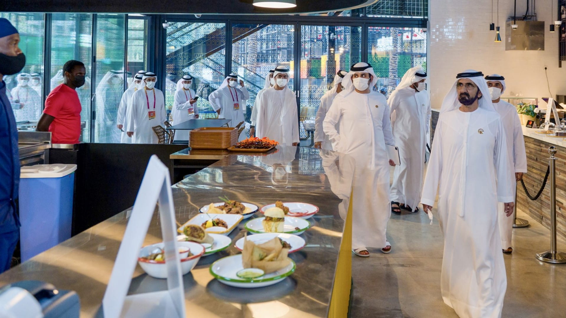 Image for the title: VP visits African dining hall Alkebulan at Expo 2020 Dubai 