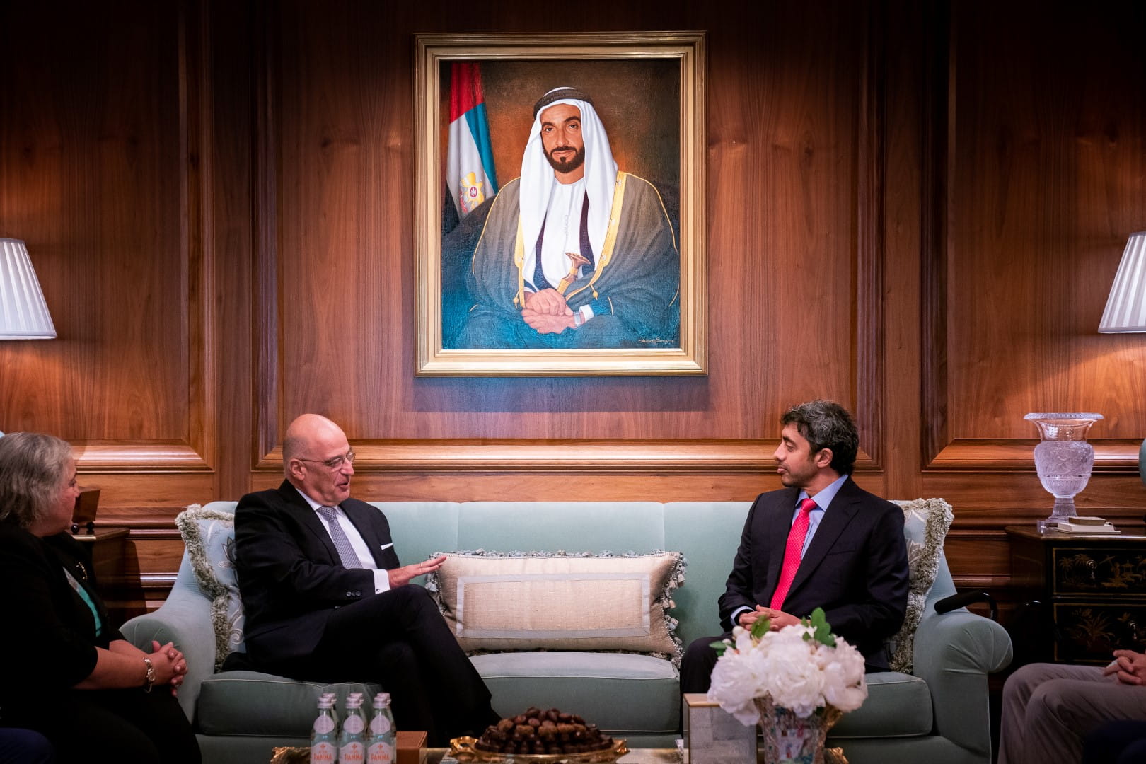 Image for the title: Abdullah bin Zayed meets FM of Greece in Washington DC 