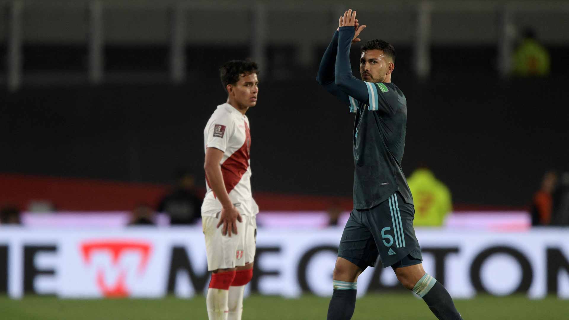 Image for the title: Peru miss penalty in 1-0 loss to Argentina 