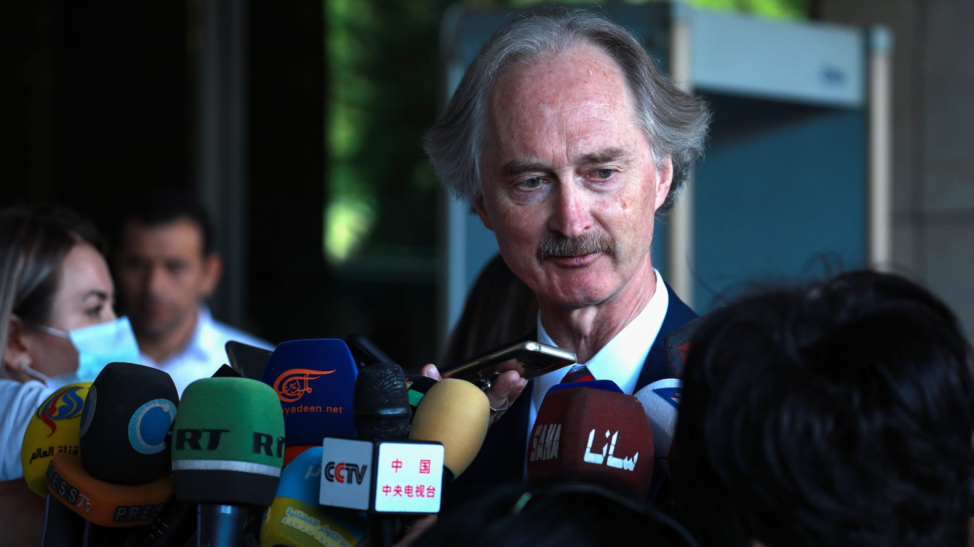 Image for the title: UN envoy says has agreement on drafting new Syrian constitution 