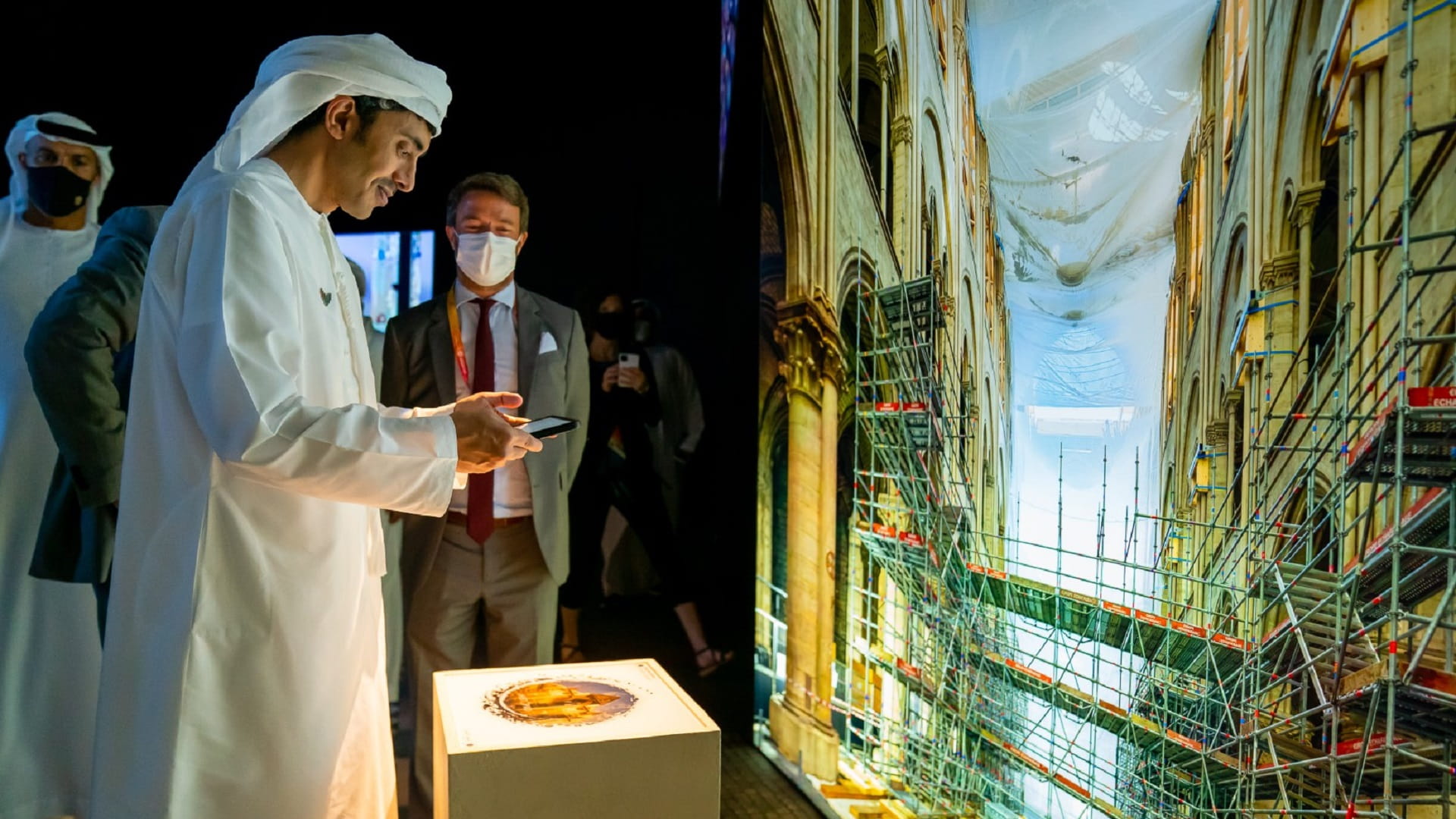 Image for the title: Abdullah bin Zayed tours country pavilions at Expo 2020 Dubai 