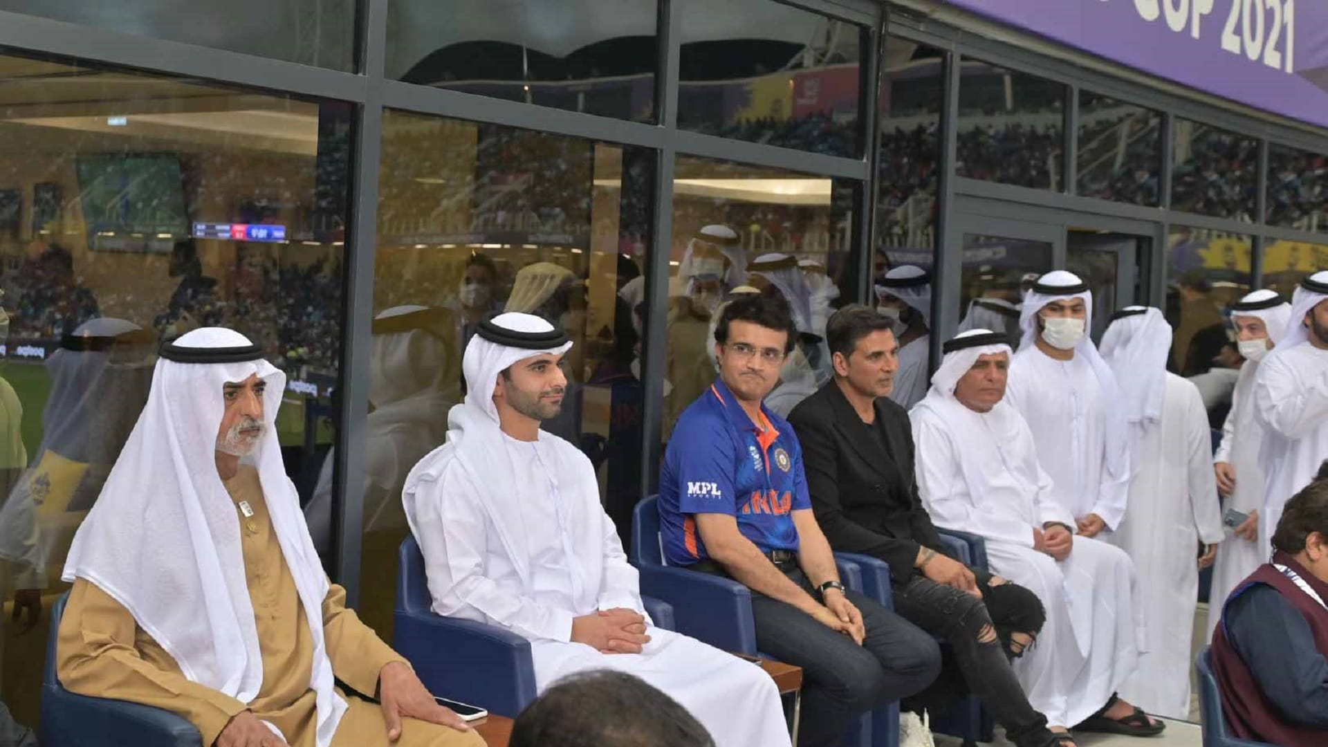 Image for the title: Mansoor bin Mohammed attends India-Pakistan World Cup match 