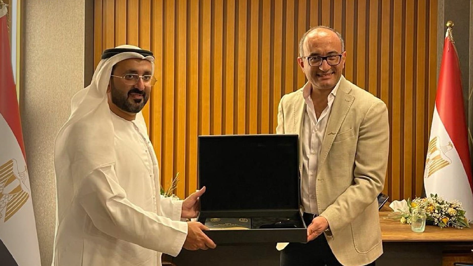 Image for the title: Muslim Council of Elders visits Egyptian pavilion at Expo 2020 