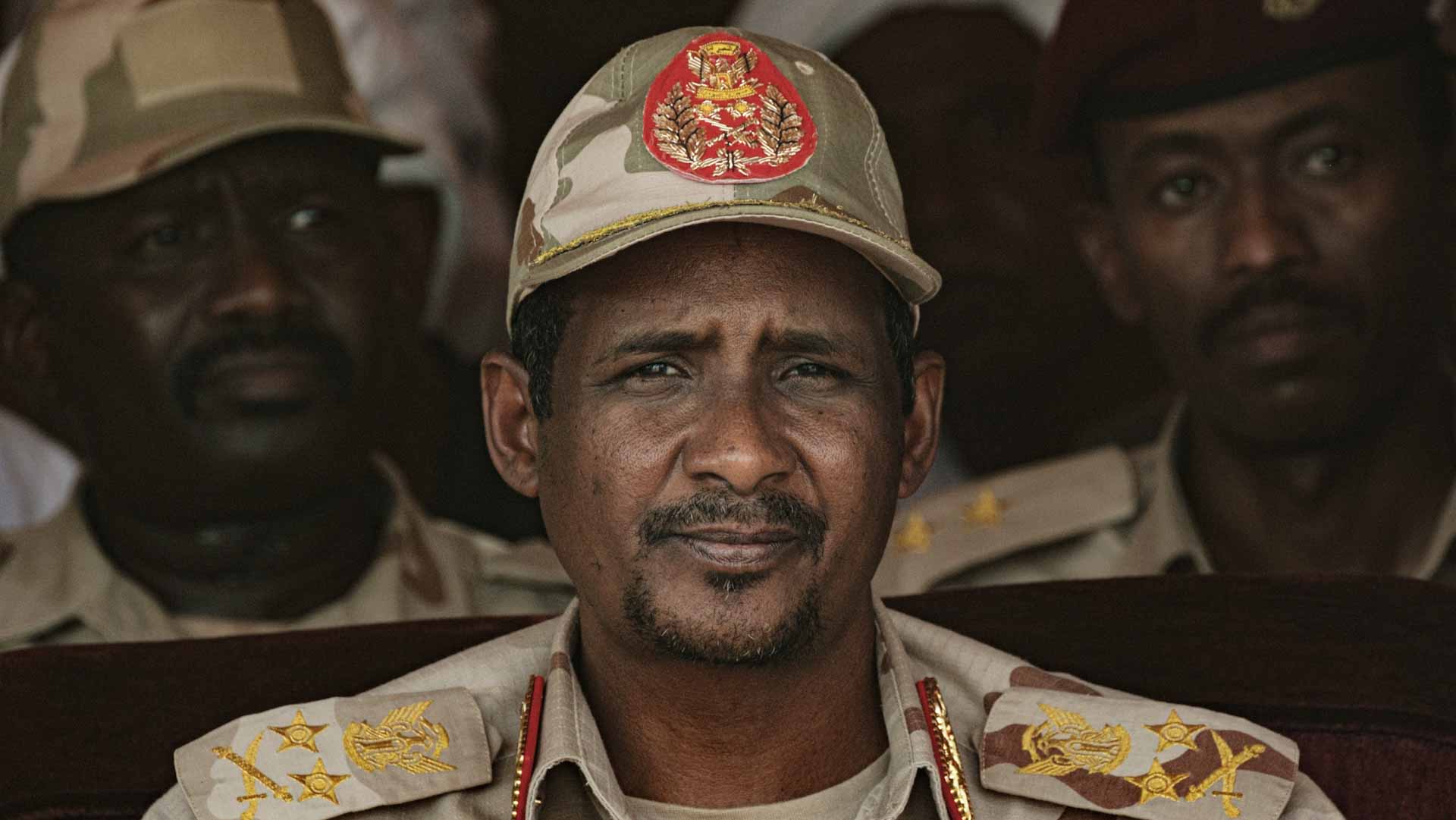 Image for the title: Sudanese leaders arrested, group denounces 'coup' 