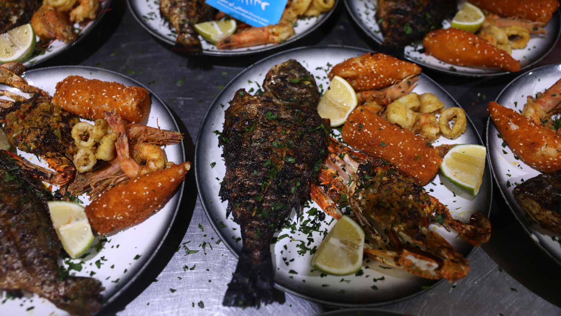 Image for the title: Gaza fish restaurants thrive far from the foodie trail 