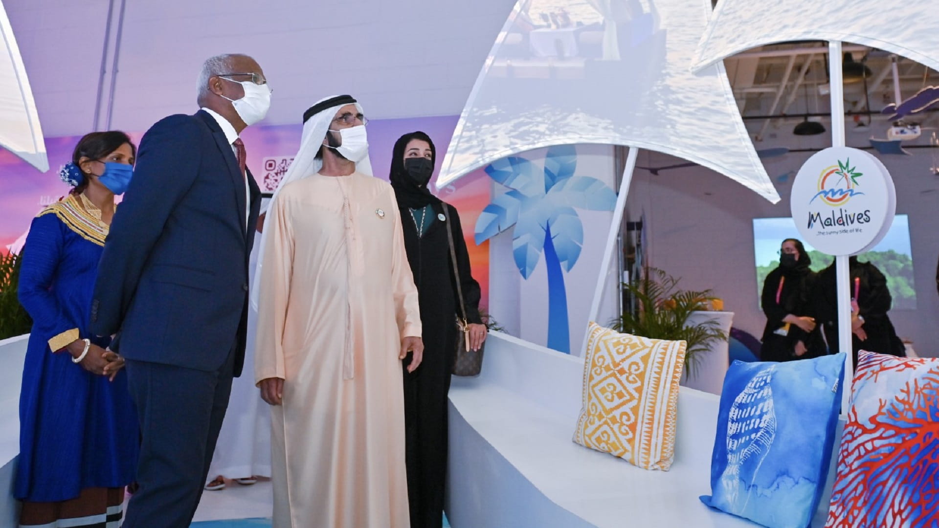 Image for the title: Mohammed bin Rashid meets with Pres. of Maldives at Expo 2020 