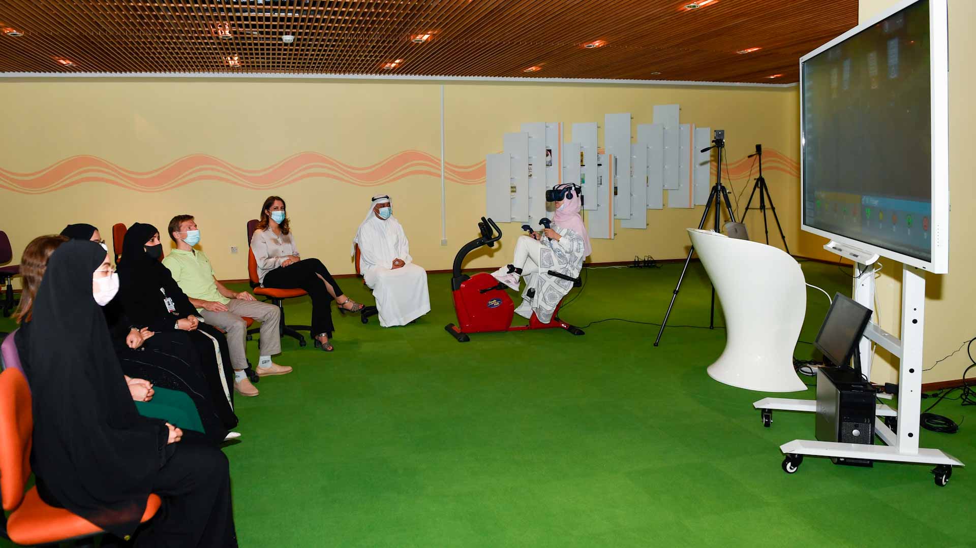Image for the title: UAEU researcher invents virtual game " EMEL "  