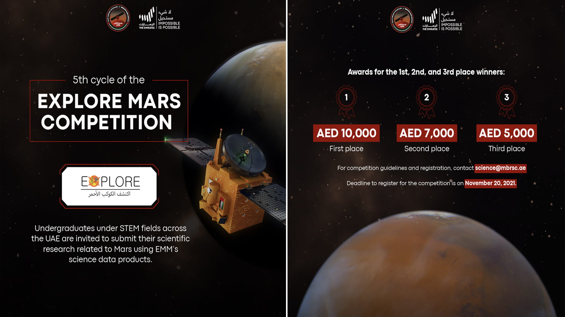Image for the title: EMM launches Mars Data Analysis Competition for UAE students 