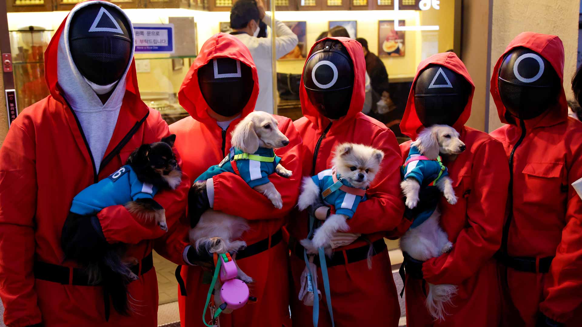 Image for the title: Squid Game costumes dominate Hong Kong’s Halloween party hub 
