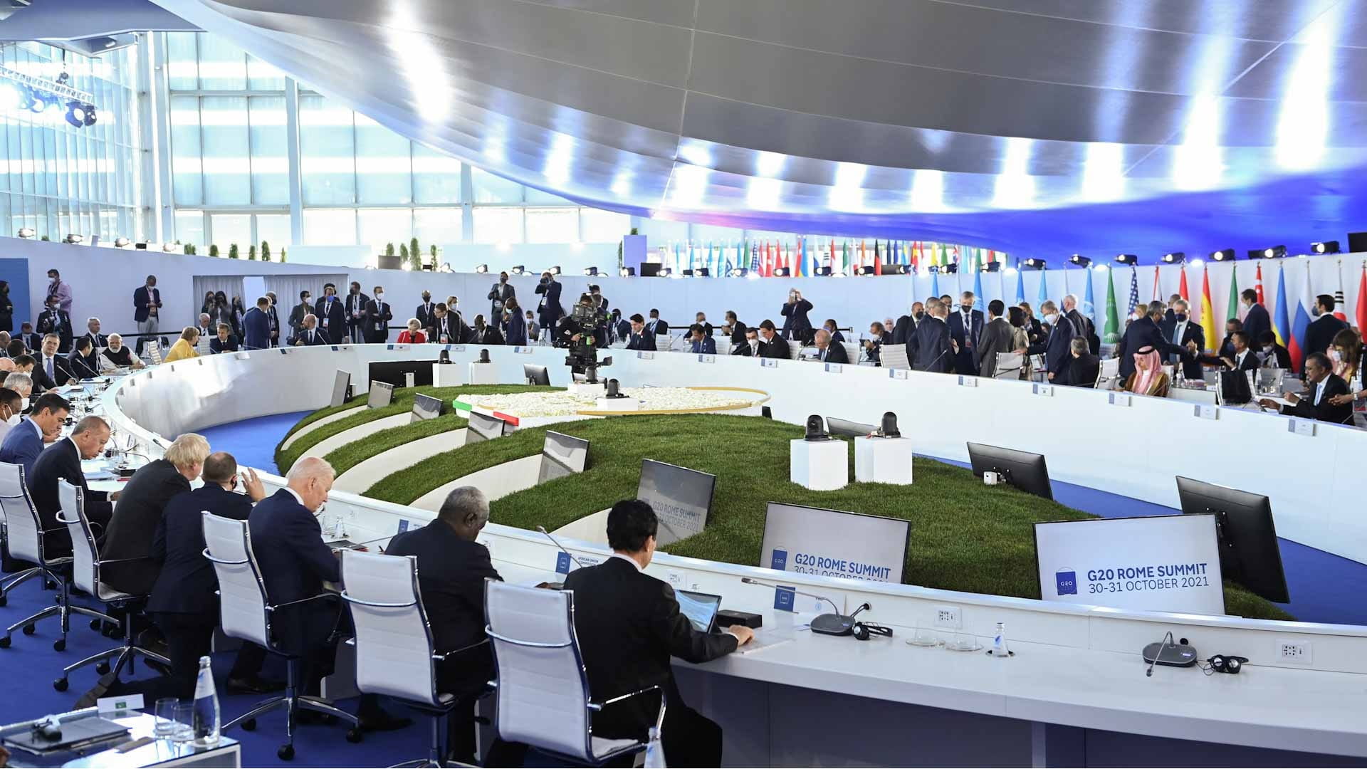 صورة بعنوان: قادة العشرين يتفقون على هدف حصر الاحترار المناخي بـ 1,5 درجة  