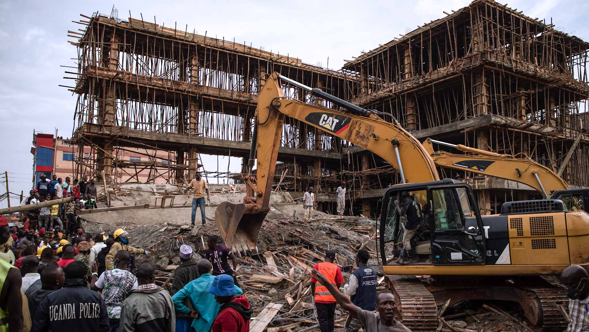 Image for the title: Three dead in Uganda building collapse, children rescued 