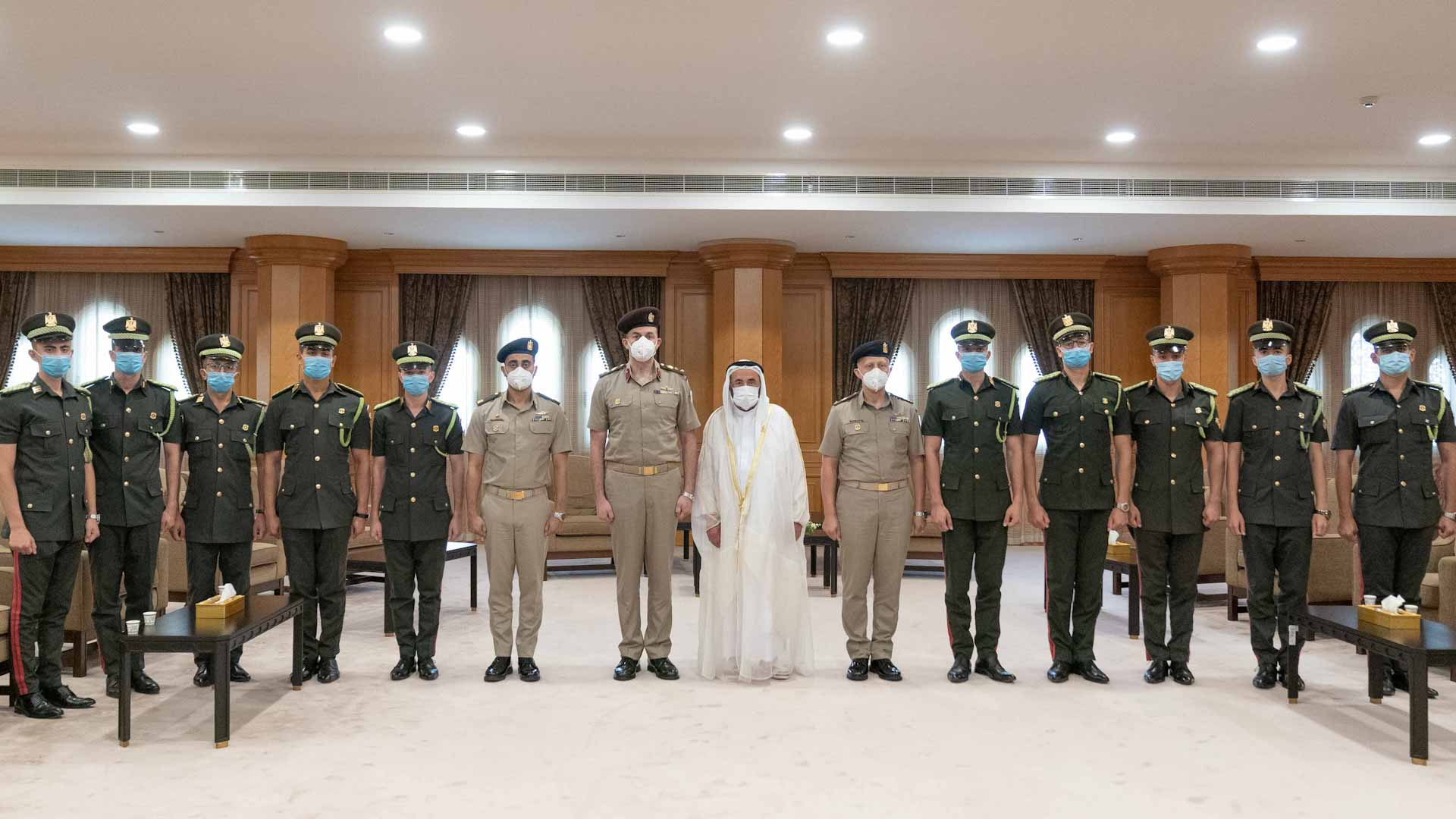 Image for the title: Sharjah Ruler receives a delegation from Egyptian AFCM 