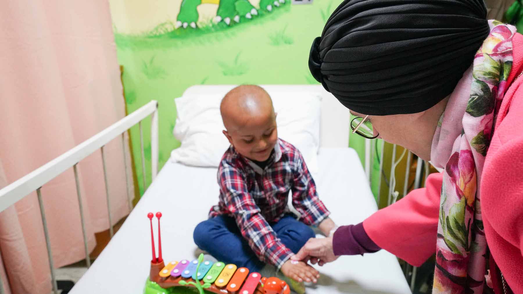 Image for the title: Jawaher Al Qasimi offers hope to young Lebanese cancer patients 