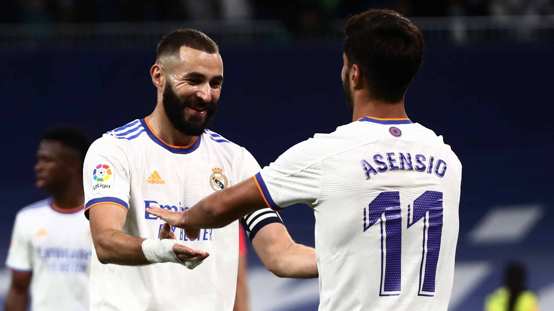 Image for the title: Asensio hat-trick, Benzema double as Real hit Mallorca for six 