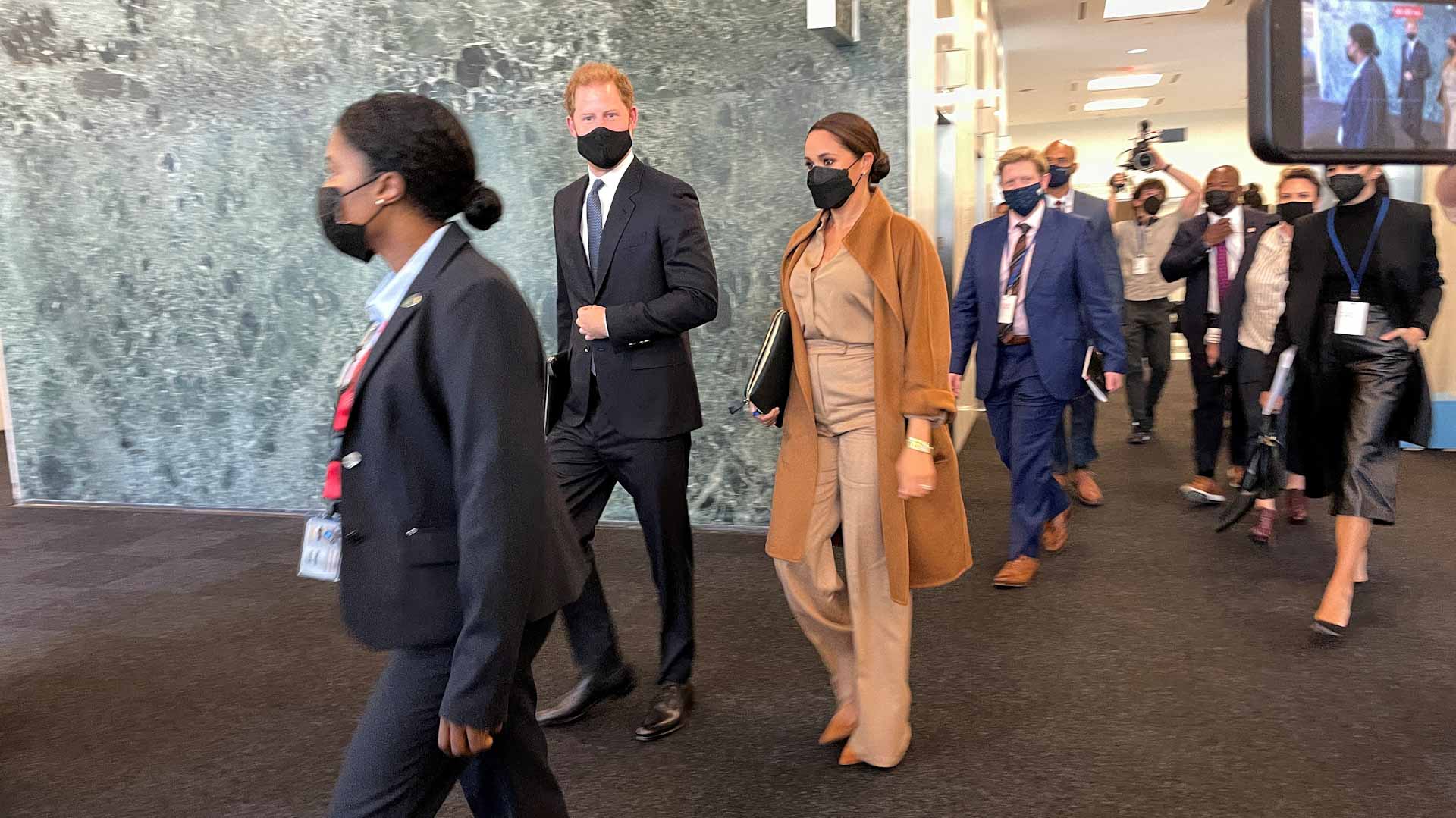 Image for the title: When Harry - and Meghan - met the deputy U.N. chief in New York 