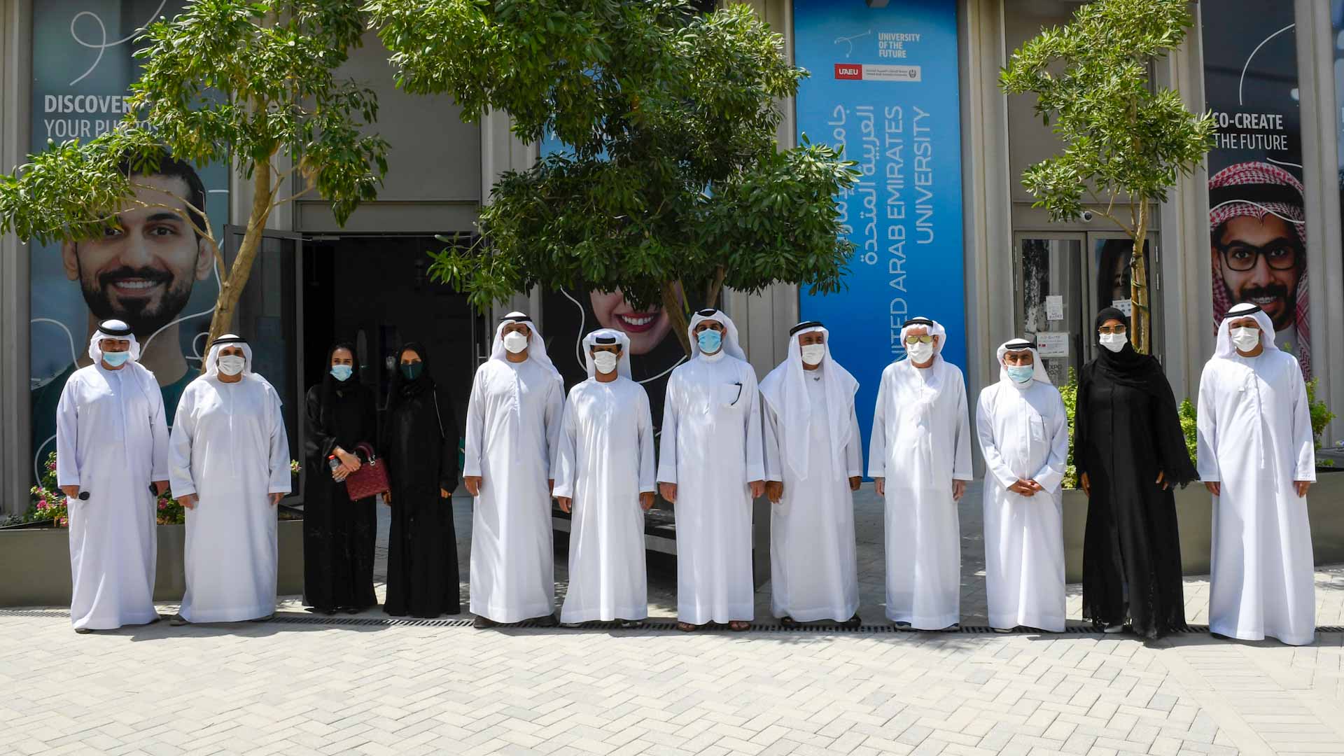 Image for the title: Nusseibeh inspects UAEU Pavilion at Expo 2020 
