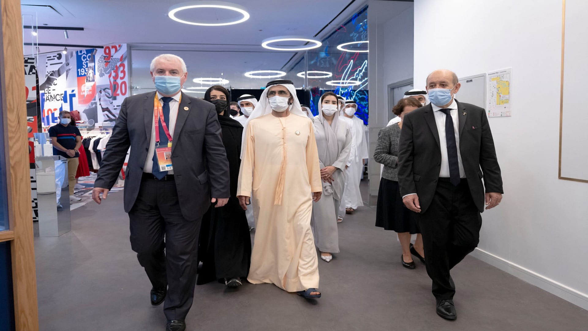 Image for the title: VP meets with France’s Minister of Foreign Affairs at Expo 2020 