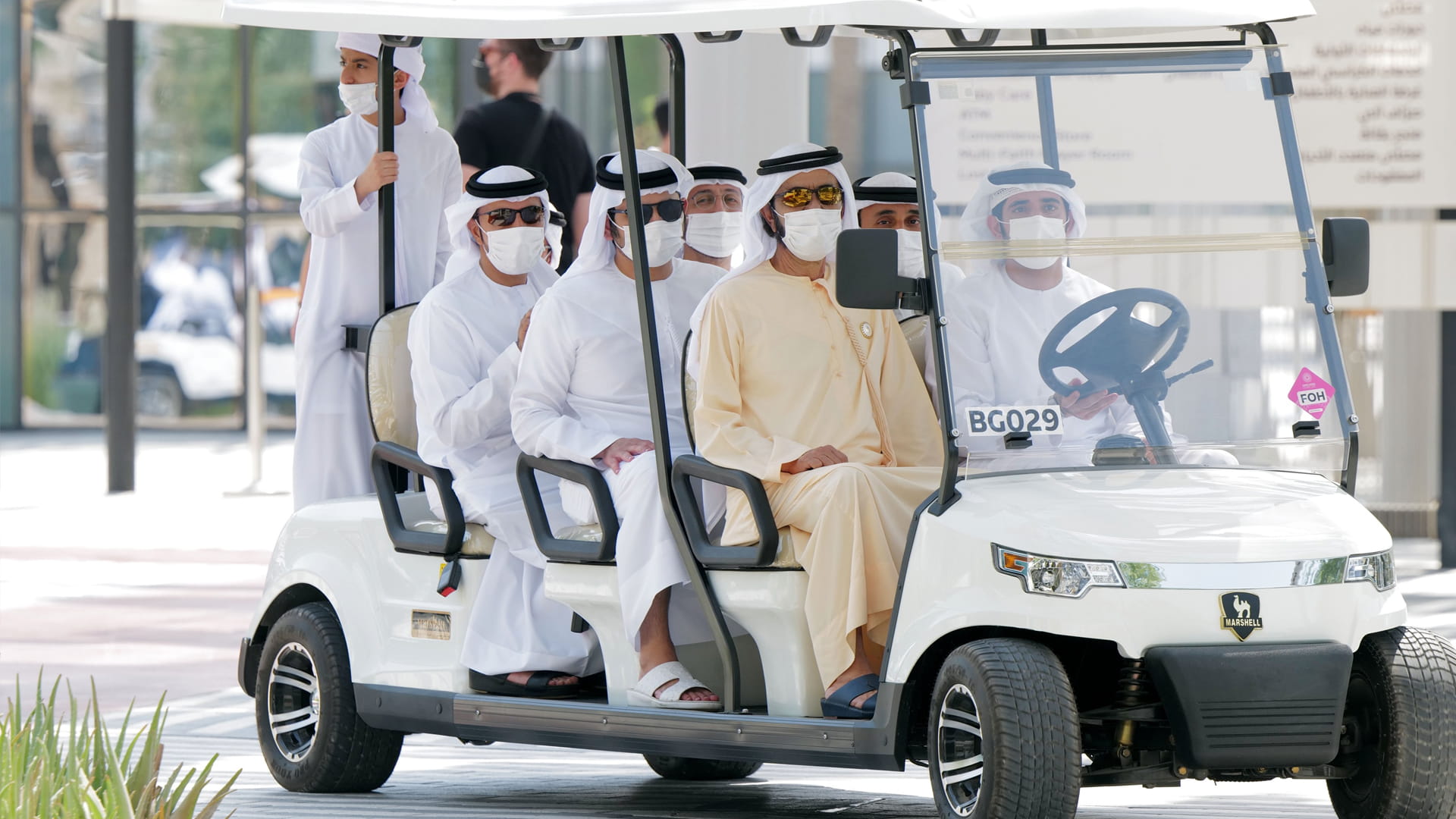 Image for the title: Mohammed bin Rashid tours Expo 2020 venue on event’s first day 