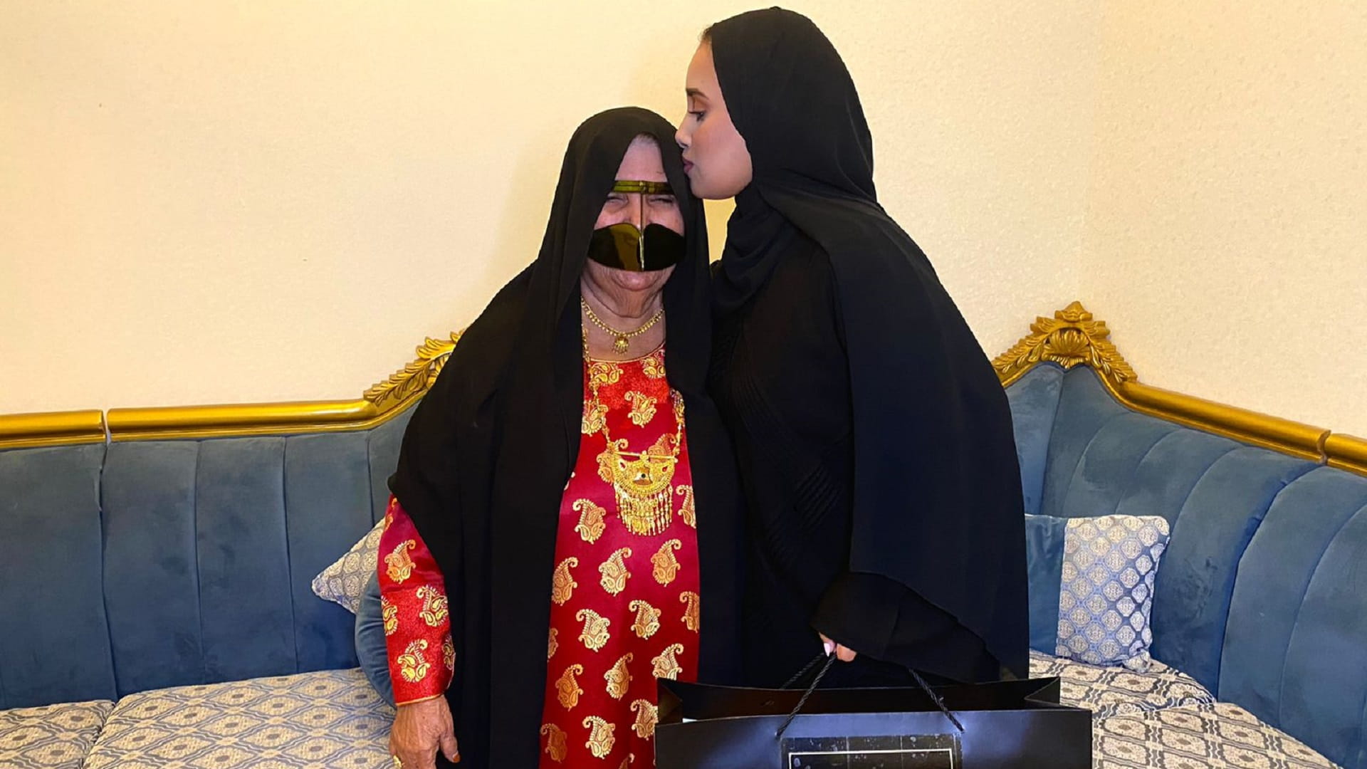 Image for the title: Al Hamriyah Municipality employees visit elderly family members 