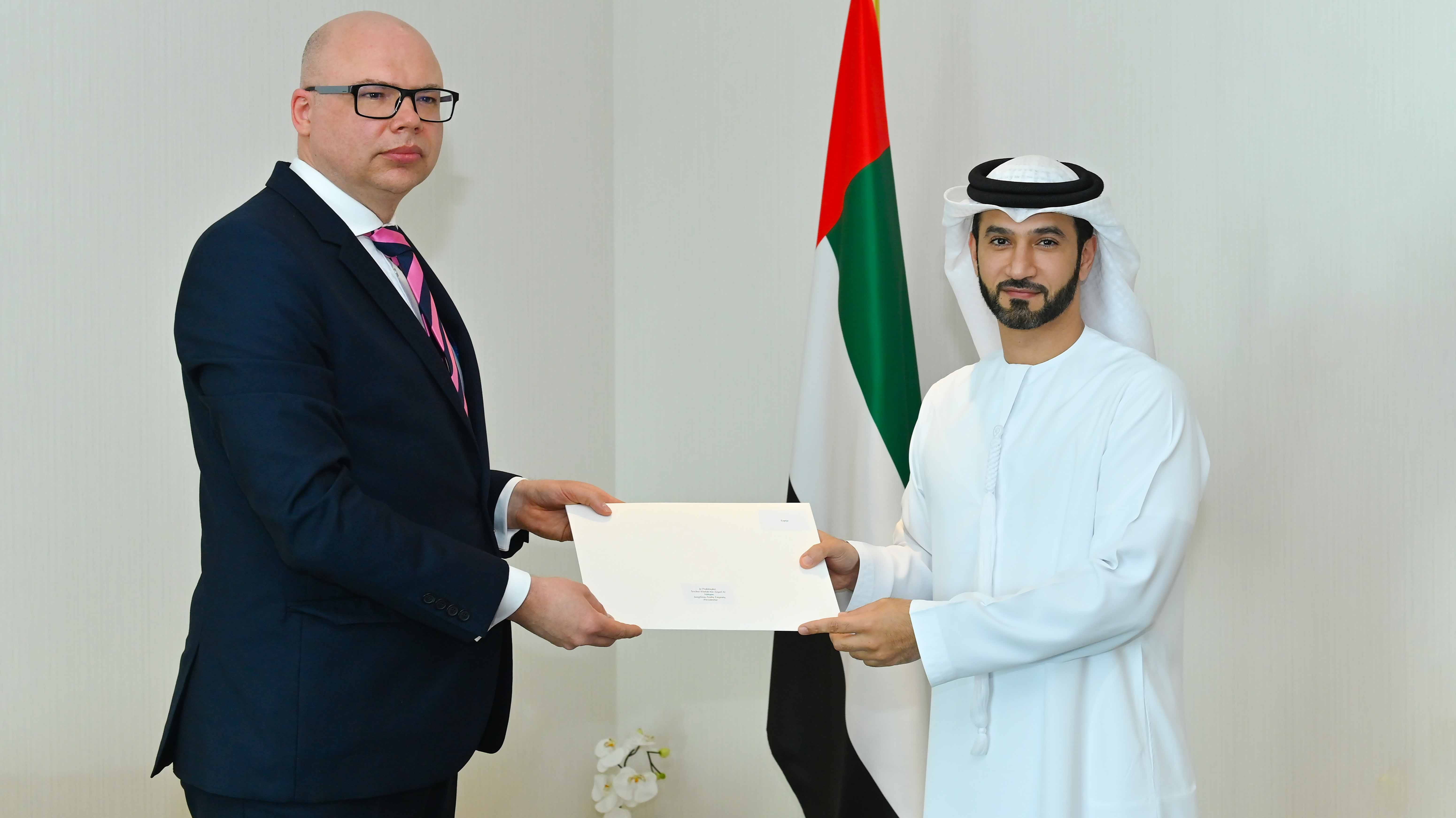 Image for the title: MoFAIC receives credentials copy from new Lithuanian Ambassador 