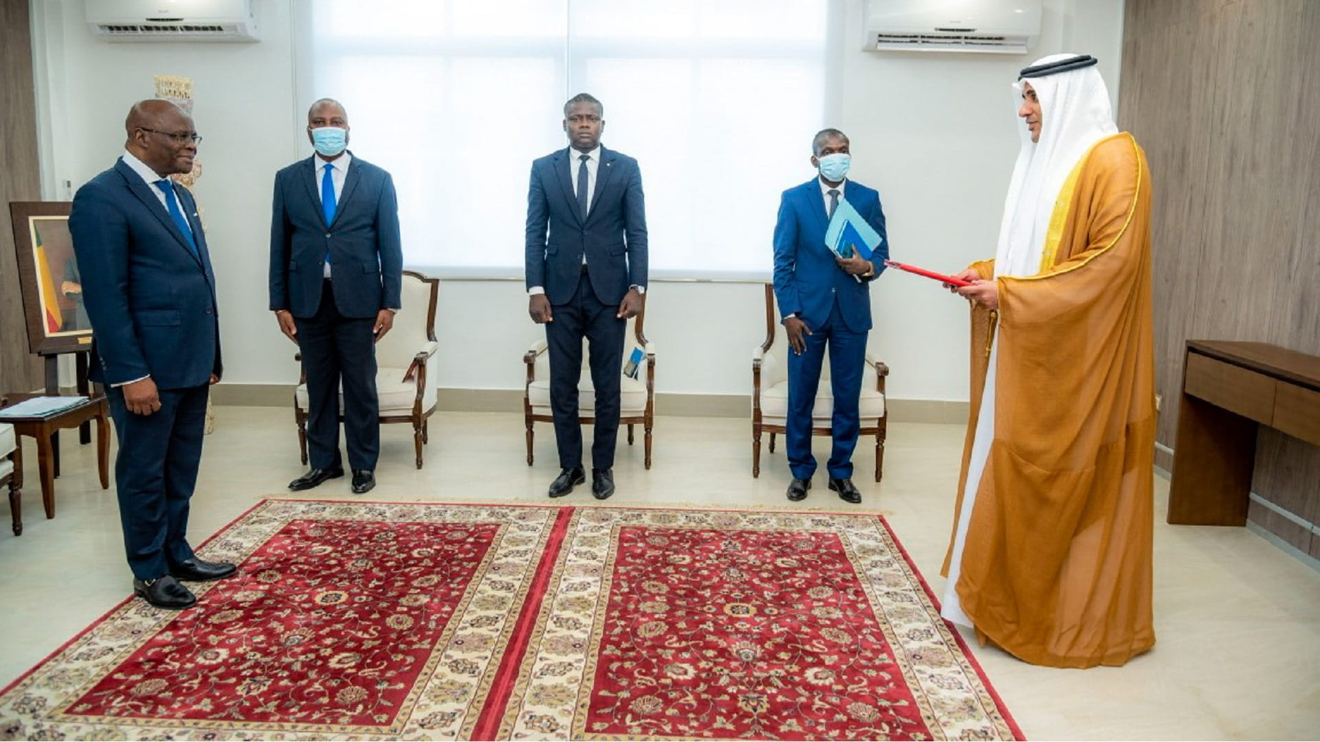 Image for the title: UAE ambassador presents credentials to Benin's FM 