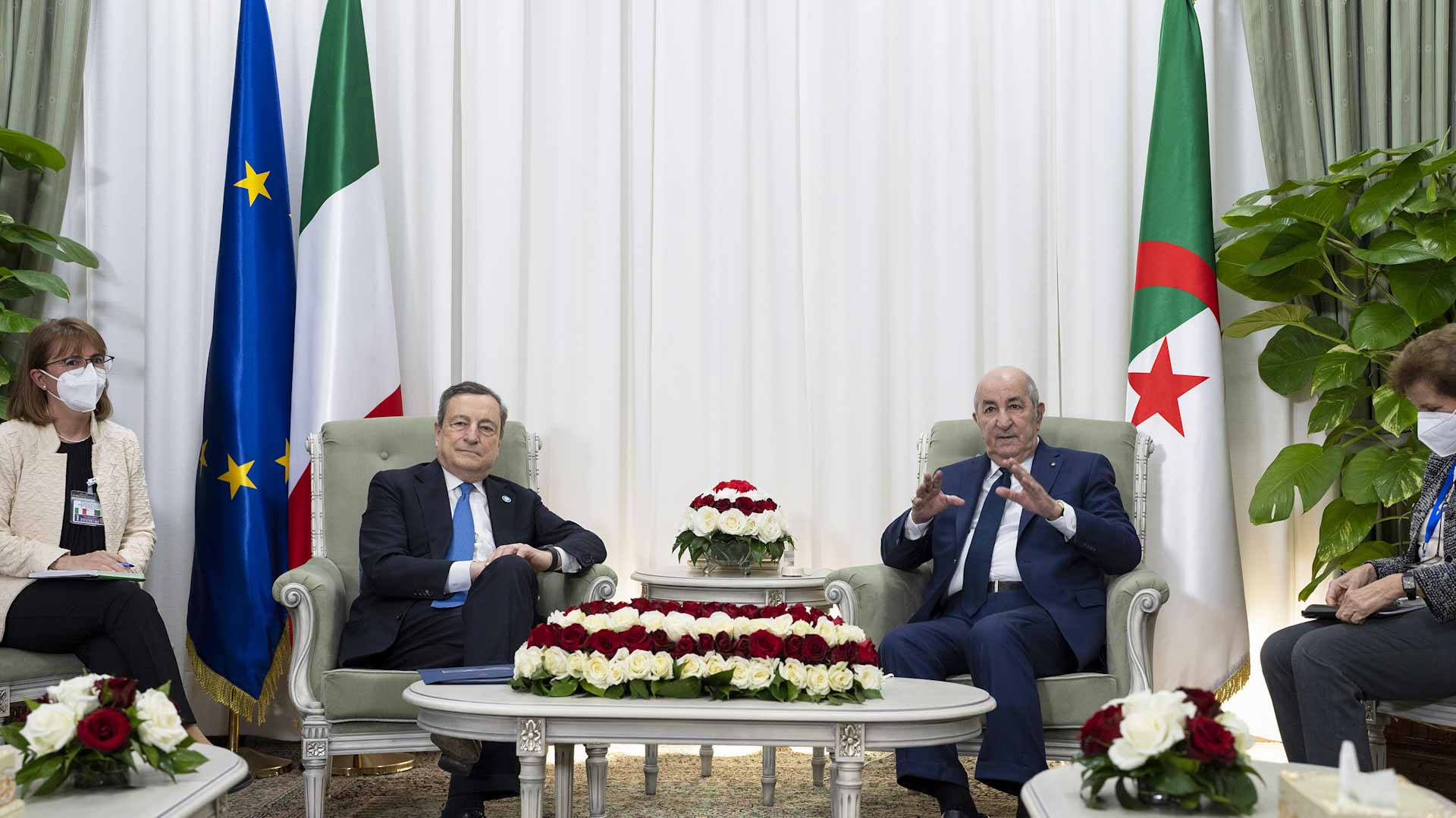 Image for the title: Italy PM in Algeria seeking gas to reduce Russia reliance 
