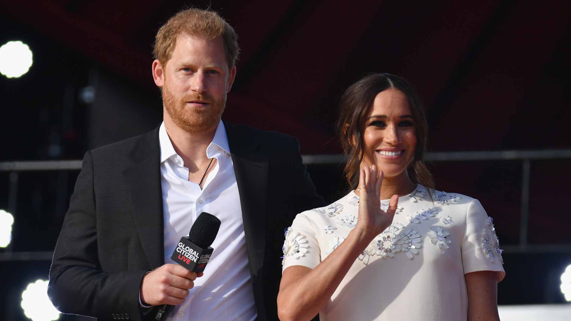 Image for the title: Harry, Meghan arrive in Netherlands after Queen visit 