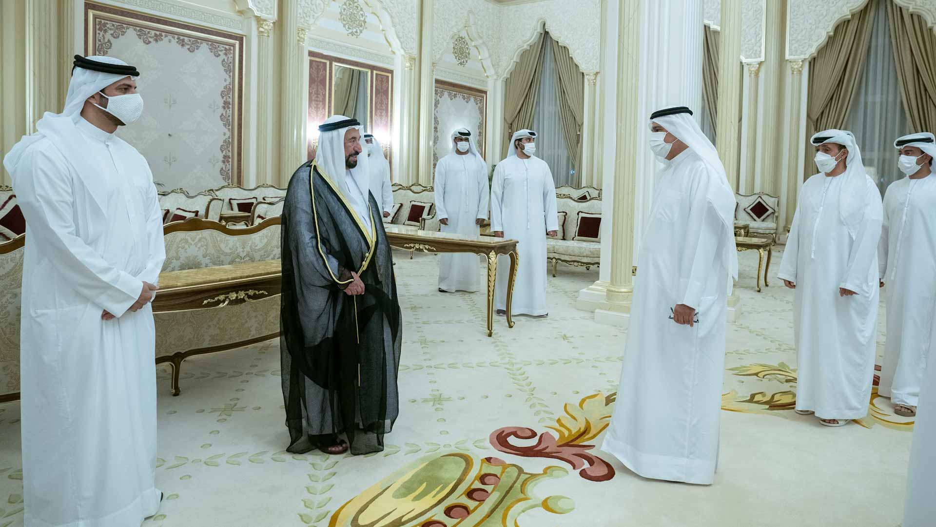 Image for the title: Sharjah Ruler meets chief editors and media personalities 